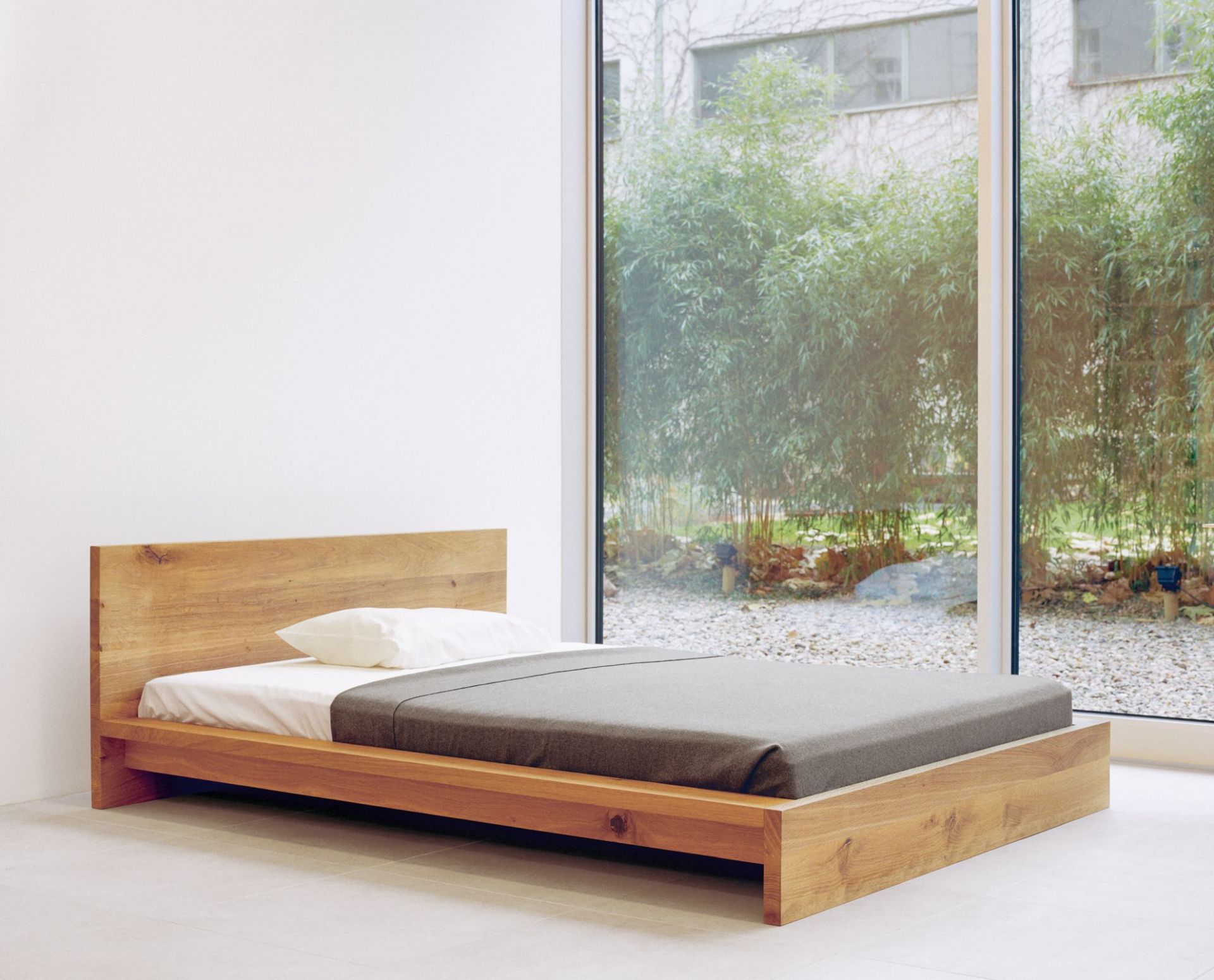 SL02 MO bed without slatted frame e15 | Oak, oiled | W 165 x SL02 MO bed without slatted frame e15 | Oak, oiled | W 165 x